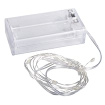 Mini-chaîne lumineuse DEL, intérieur, 130cm, 10 lumignons, à piles, jaune lumineux