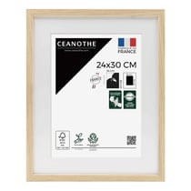 Cadre photo 24x30 cm chêne Alba avec passe-partout 18x24 cm