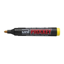 Lot de 12 marqueurs permanents pointe conique moyenne 1,8 - 2,2 mm - UNI-BALL - Jaune - PROCKEY PM122