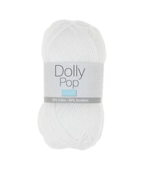 Fil à tricoter Coton et Acrylique Dolly Pop - Trimits 101 Blanc