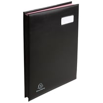 Parapheur Expansé couverture expansé, système fixapage - 24 compartiments - Noir - Exacompta