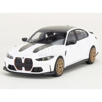 Voiture miniature de collection - MINICHAMPS - BMW M3 CS Berline / G80 2023 - 1/43 - Matt White - Monté métal