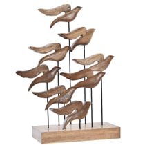 Décoration oiseaux en bois d acacia à poser