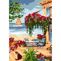 Princesse - Canevas antique La terrasse 32x50 cm