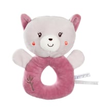 Hochet Bebe Bamboo - Chat - 14 cm s/carte