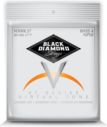 Black Diamond® Nickel Naturel NPS8 Long Scale 40/100 - Cordes pour Basse