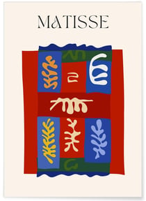 Affiche Matisse 'Patchwork Coloré' – Inspiration collage et motifs | A3 : 29,7x42cm