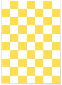 Affiche Damier Jaune | A3 : 29,7x42cm