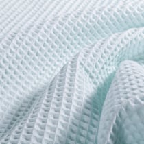 Tissu Nid d'abeille  Bleu céladon