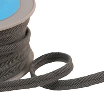 Double cordon fils 10mm gris moyen au mètre
