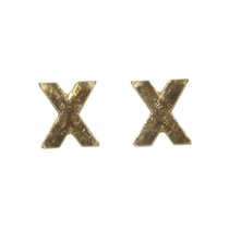 Lettres en cire - X - , or, 9mm, 2 pces
