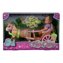 Caleche et cheval pour poupée STEFFI LOVE Evi - 12cm - Accessoires inclus