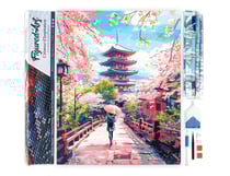 Diamond Painting Broderie Diamant Figured’Art 40x50cm toile entière roulée avec diamants carrés - Kyoto en fleurs