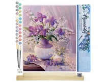 Peinture par Numéro Figured'Art - Vase pourpre élégant - Kit de Loisir Créatif DIY Numéro d'Art Complet - 40x50cm toile roulée + châssis en bois à monter