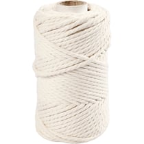 Cordon pour macramé, L : 55 M, d 4 mm, blanc cassé, 330 gr/ 1 rouleau