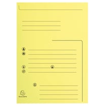Paquet de 25 chemises 2 rabats SUPER 210 Contact - 24x32cm - Canari - x 5 - Exacompta