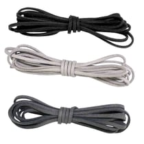 MégaCréa DIY - Lacet plat en suédine Noir gris clair foncé 3 mm x 2 m