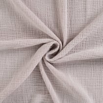 Tissu Double gaze de Coton Réversible uni Ecru