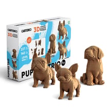 Cartonic® Sculpture-Puzzle 3D carton - Trio de Chiots