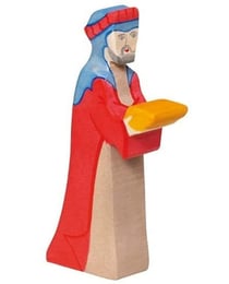 Figurine Crèche de Noël - Gaspard en rouge - Holztiger
