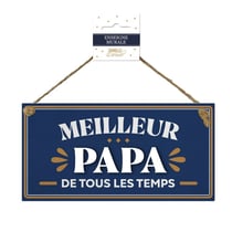 Plaque en Bois Meilleur Papa de Tous les Temps