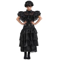 Robe de bal noire Mercredi Addams 140 cm