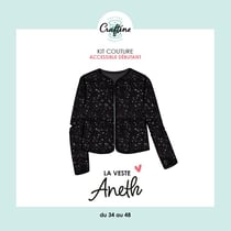 Kit Couture Craftine Veste Aneth Sequins Noir
