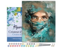Peinture par Numéro Figured'Art avec Cadre - Regard envoutant - Kit de Loisir Créatif DIY Numéro d'Art Complet - 40x50cm toile tendue sur châssis