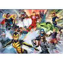 Puzzle xxl avengers : hulk iron man captain america cyborg - 100 pièces - dc - super héros - ravensburger - 132614