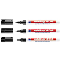 Lot de 3 marqueurs permanents - EDDING - Noir - Pointe ultrafine 0,75 mm