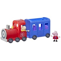 Le train de miss rabbit's avec wagon + figurine de peppa pig - monde miniature peppa le cochon - hasbro