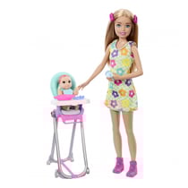 Coffret Skipper Babysitters donne a manger - Mattel - Barbie - Rose