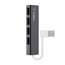 Belkin Hub USB Format de Poche 4 USB 2.0 Noir