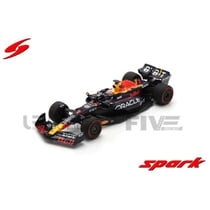 Voiture Miniature de Collection - SPARK - RED BULL RB19 - Vainqueur GP Espagne 2023 - Bleu/Rouge/Jaune