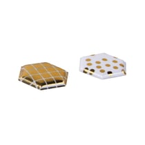 Sticker Puffy Hexagone, 1,2x1,5cm, assortis, 30 pces