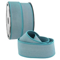 Bobine 20m élastique métal 40mm bleu canard