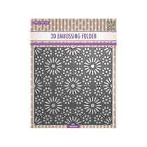 Embossing folder classeur de gaufrage 15 x 14,5 cm SQUARE FRAME WITH FLOWER PATTERN 42
