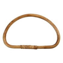Anse de sac arrondi en bambou - 20 x 13 cm