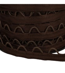 Bobine 20m sangle à passants 12mm marron foncé