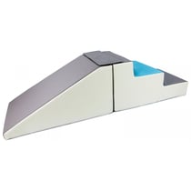 Lot de 2 grands blocs en mousse blanc, bleu clair, gris - Velinda