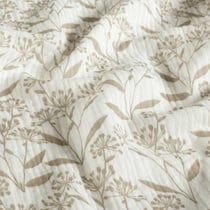 Tissu Double gaze de Coton fleurs sauvages sur fond Blanc cassé