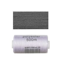 Bobine 500m fil polyester Gris