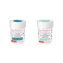 2 colorants alimentaires en poudre - bleu foncé-vert d'eau