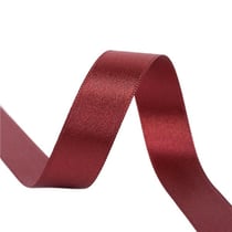 Bobine 25m ruban satin double face Bordeaux fabriqué en France