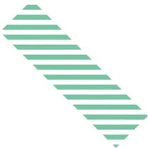 MégaCréa DIY - Ruban adhésif résistant 4,8 cm x 3 m rayures blanc vert