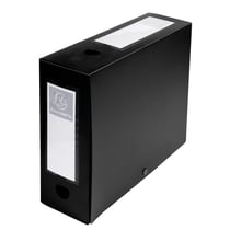 Boite de classement à pression Dos 100mm polypropylène 7/10e Opaque - A4 - Noir - x 10 - Exacompta