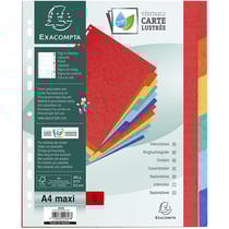 Intercalaires A4+ - 6 Positions - Carte Lustrée 400G - Exacompta