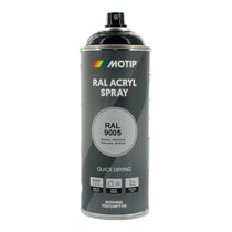 Spray de peinture - Noir - RAL 9005 - Brillant - Acrylique - Tous supports - MoTip - 400ml