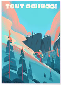 Affiche Tout schuss ! | A3 : 29,7x42cm