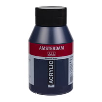Bouteille 1000 ml - Peinture acrylique Amsterdam Standard Series - Bleu de Prusse Phtalo 566 - Fine - Semi-transparente